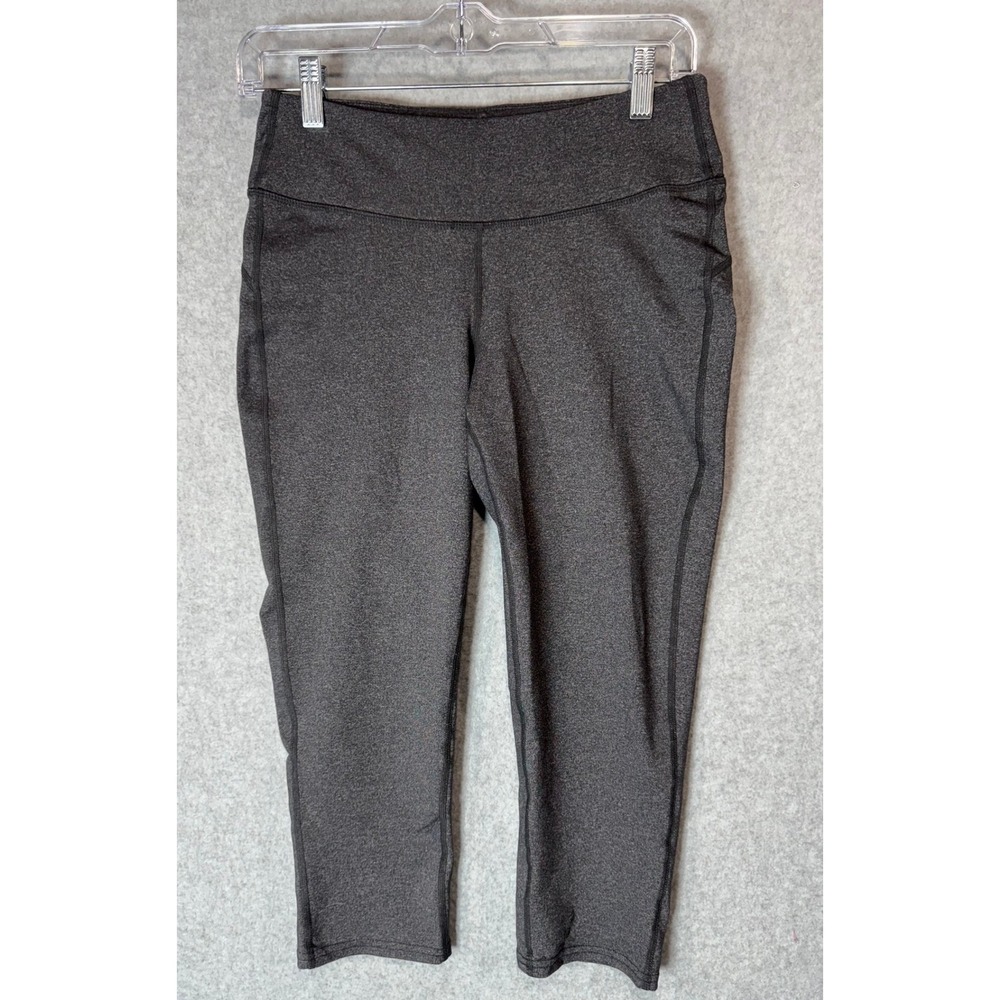 Gap Fit Activewear Leggings Elastic Waist Logo Pull On Womens Size Medium Gray